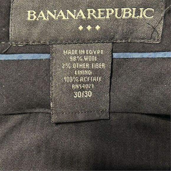 Banana Republic Men's Black Wool Dress Pants Size 30 Formal Trousers - Picture 9 of 10